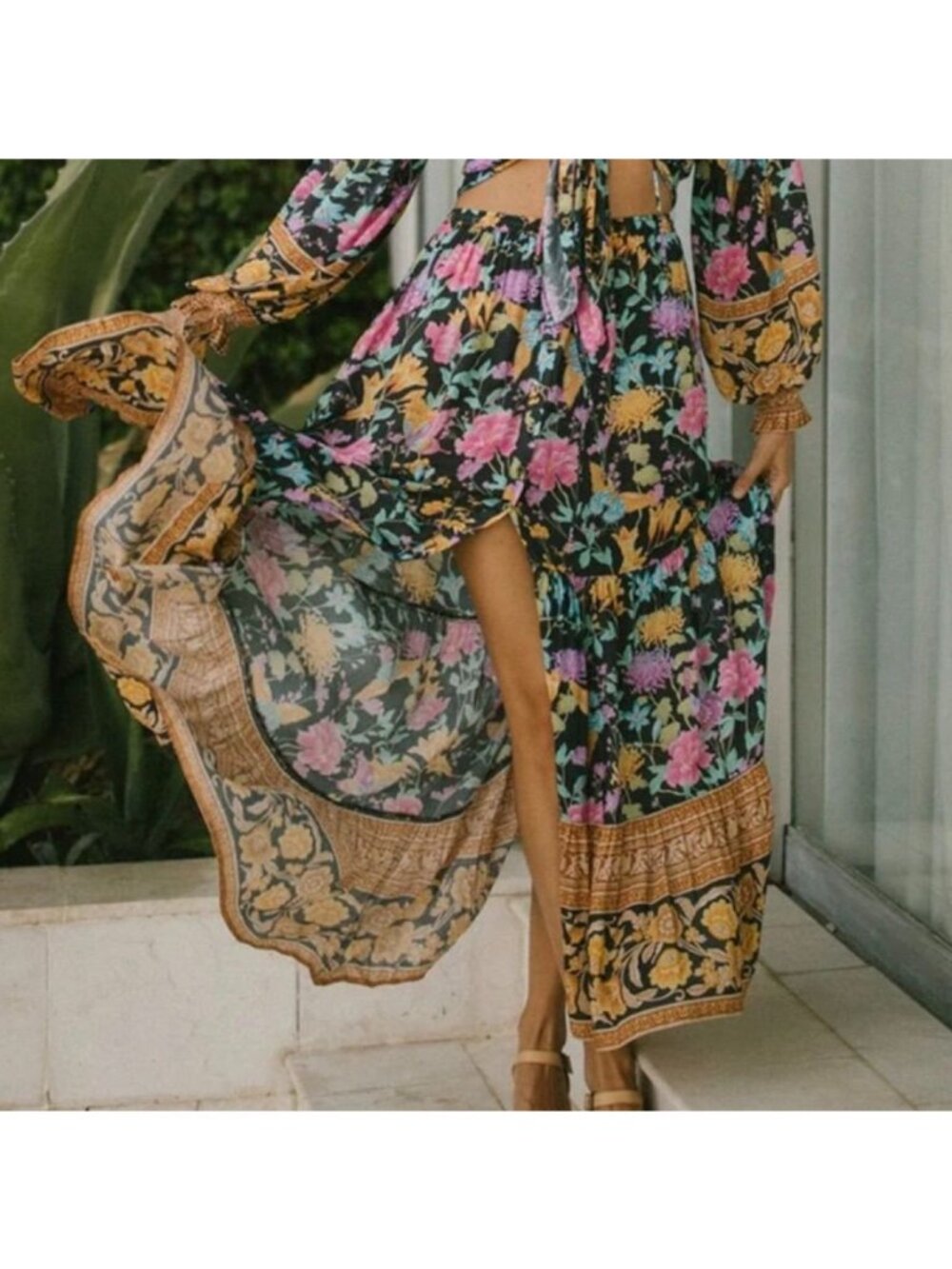 Spell NWT Butterfly Garden Maxi Skirt in XS - Picture 2 of 5
